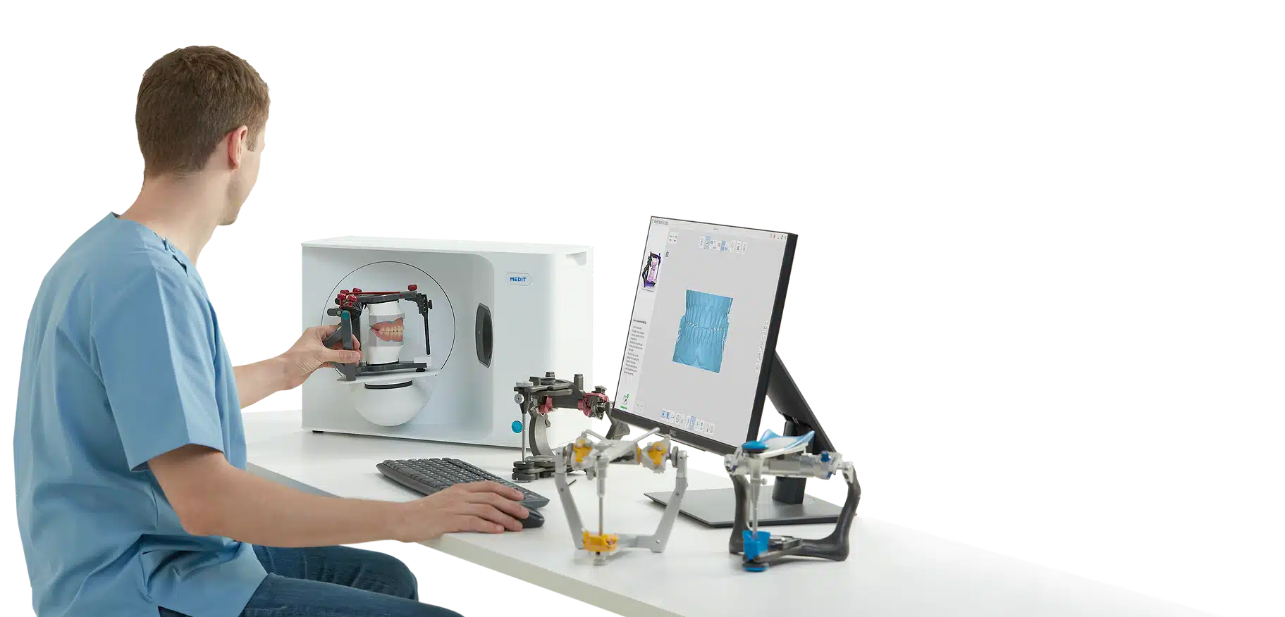 Full-size articulator scanning I Lab scanner