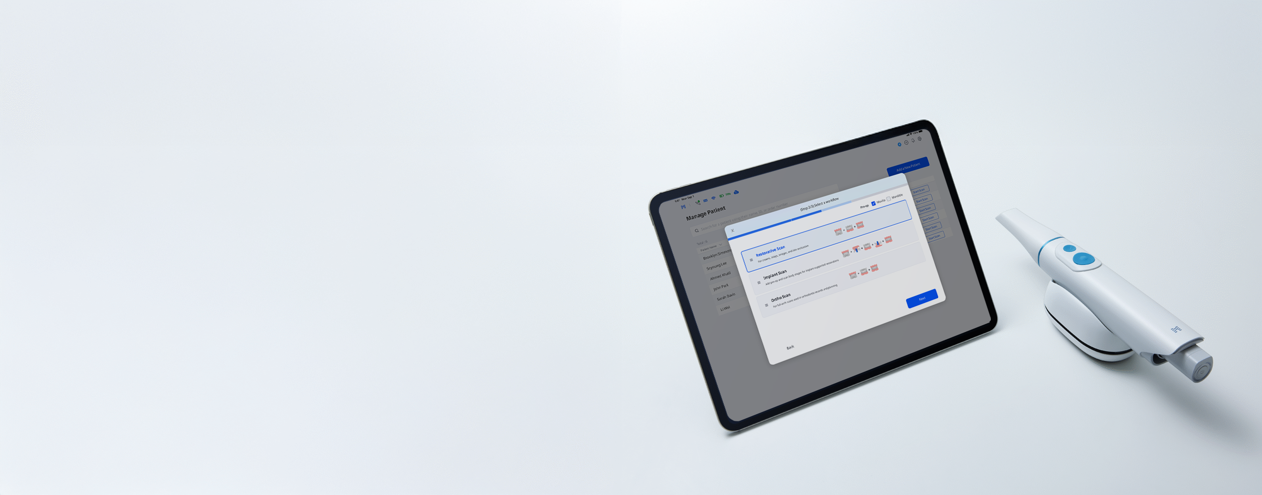 Medit Link Express en iPad